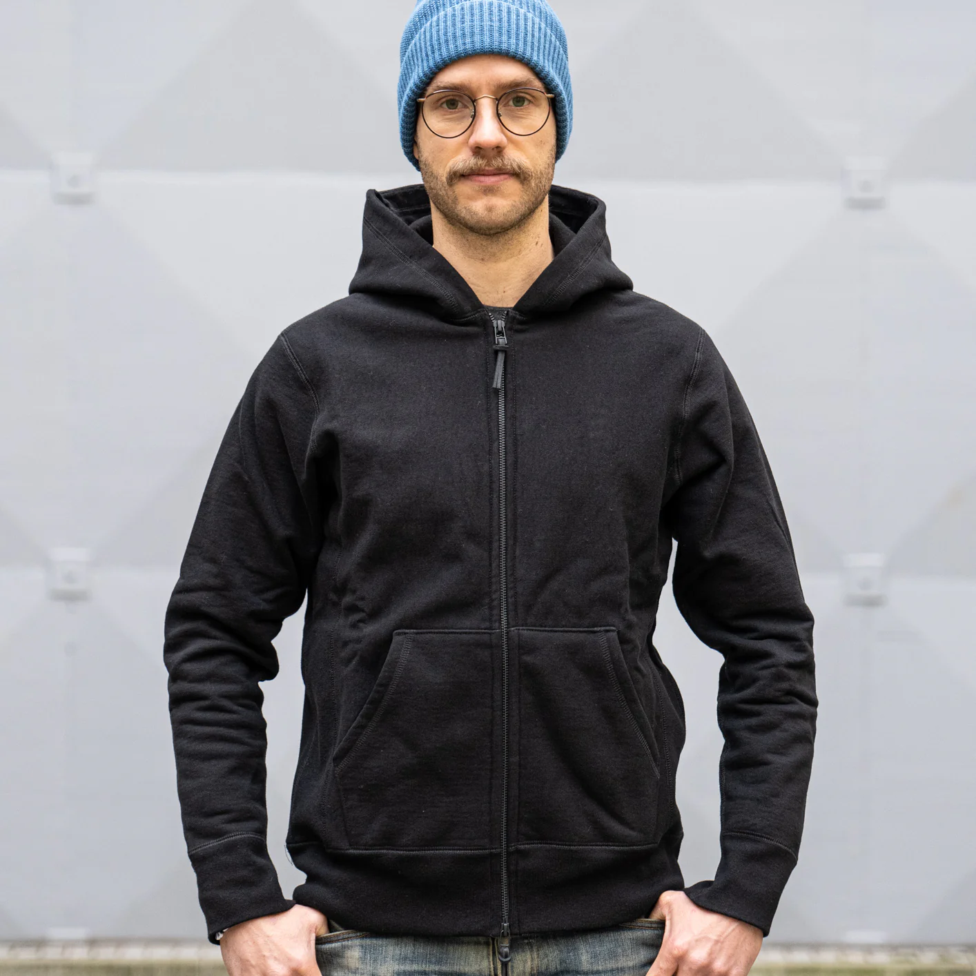 3sixteen Heavyweight Zip Hoody - Black