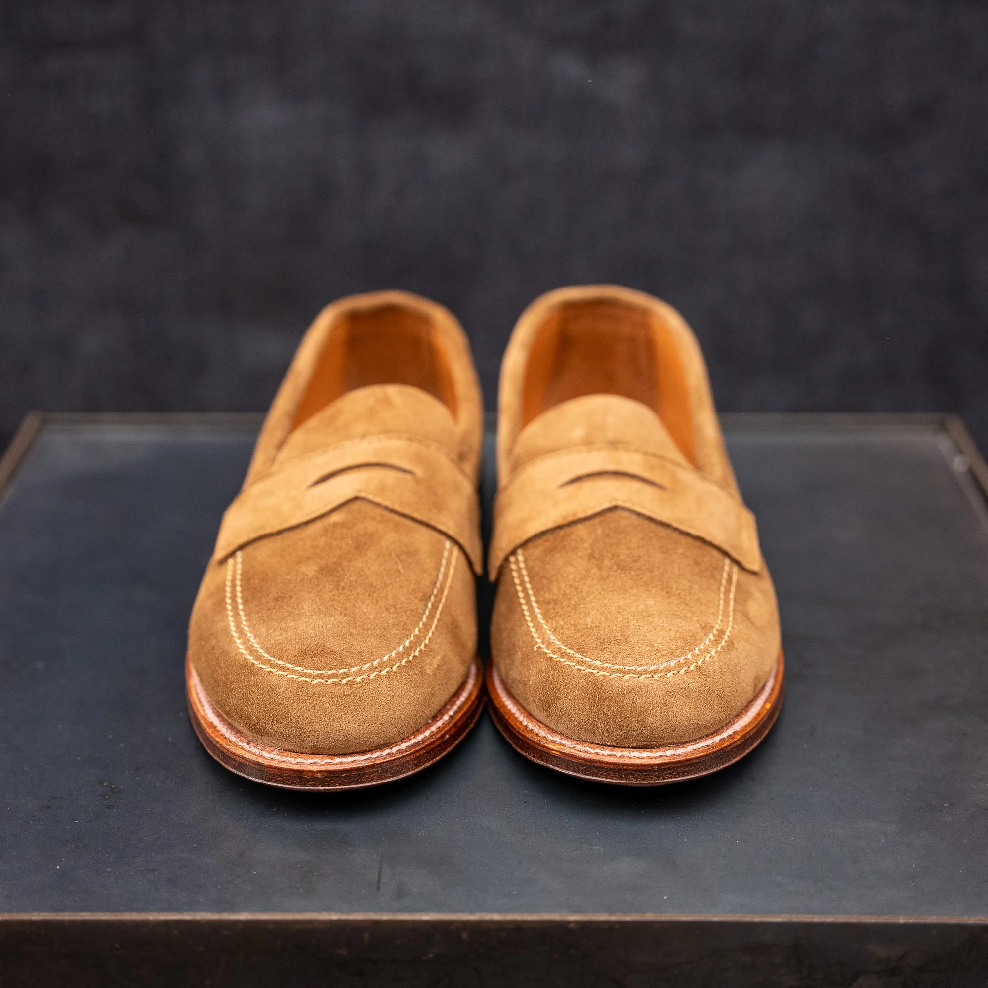 Alden 5735F Unlined Penny Loafer – Snuff Suede - Image 3