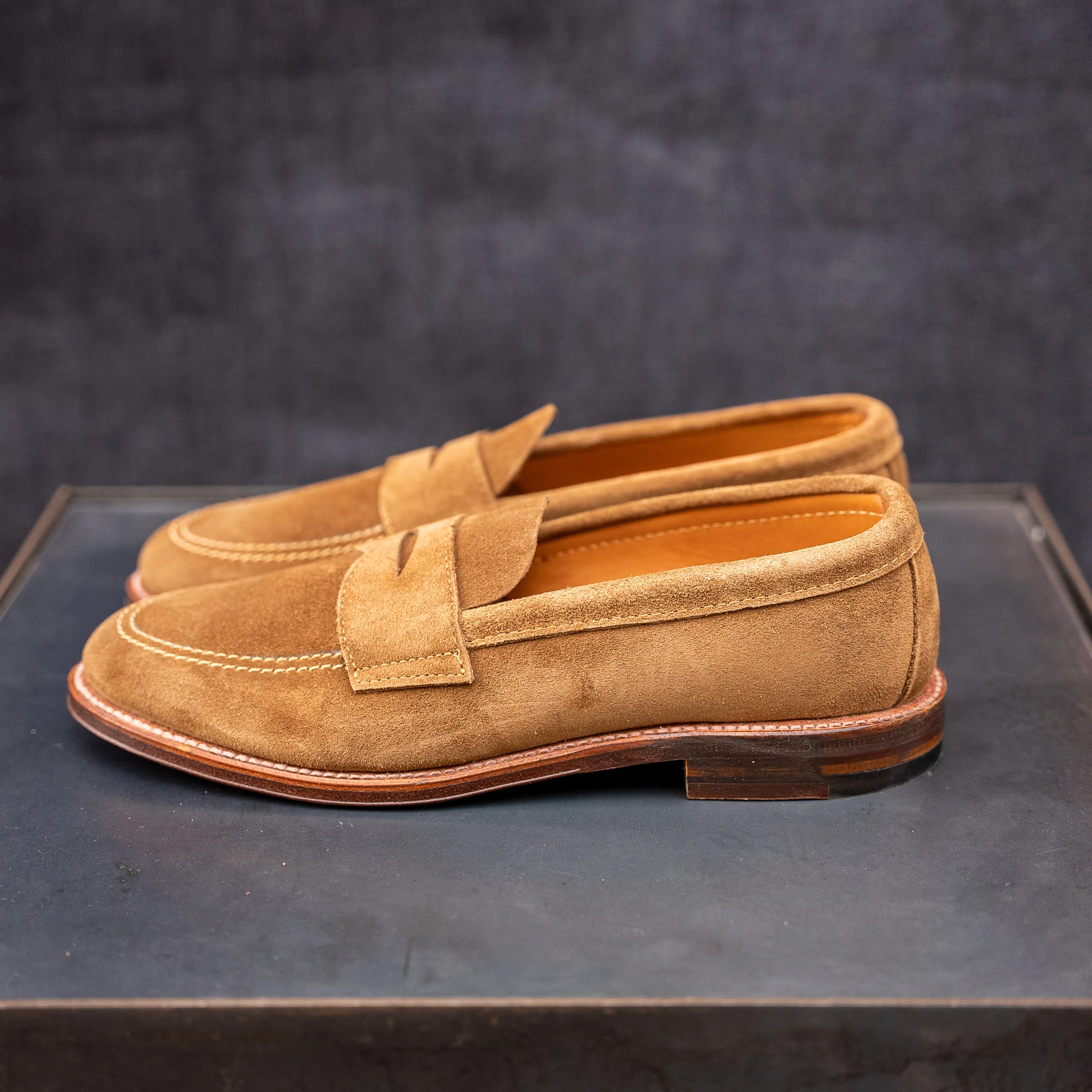 Alden 5735F Unlined Penny Loafer – Snuff Suede - Image 4