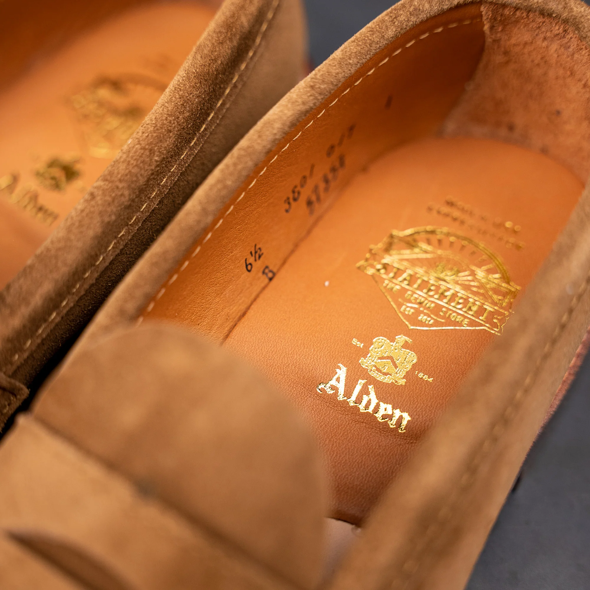Alden 5735F Unlined Penny Loafer – Snuff Suede - Image 7
