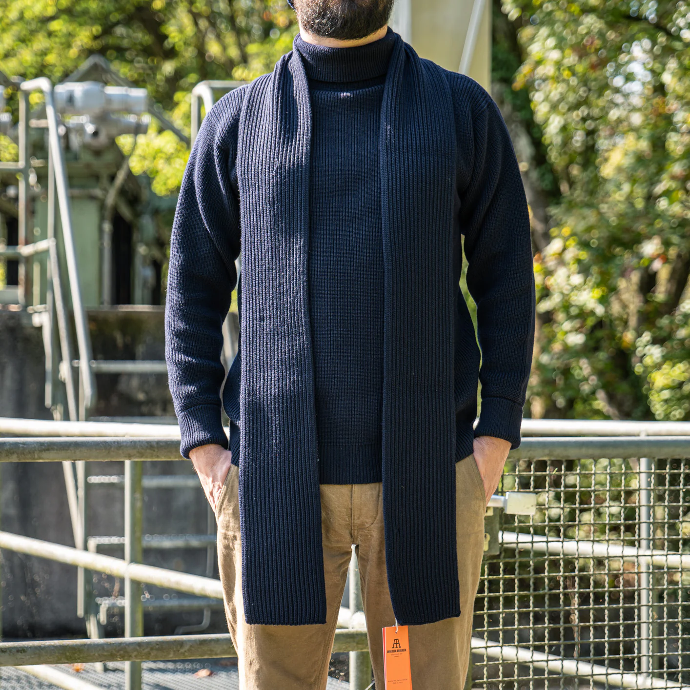 Andersen-Andersen Scarf - Navy Blue - Image 3
