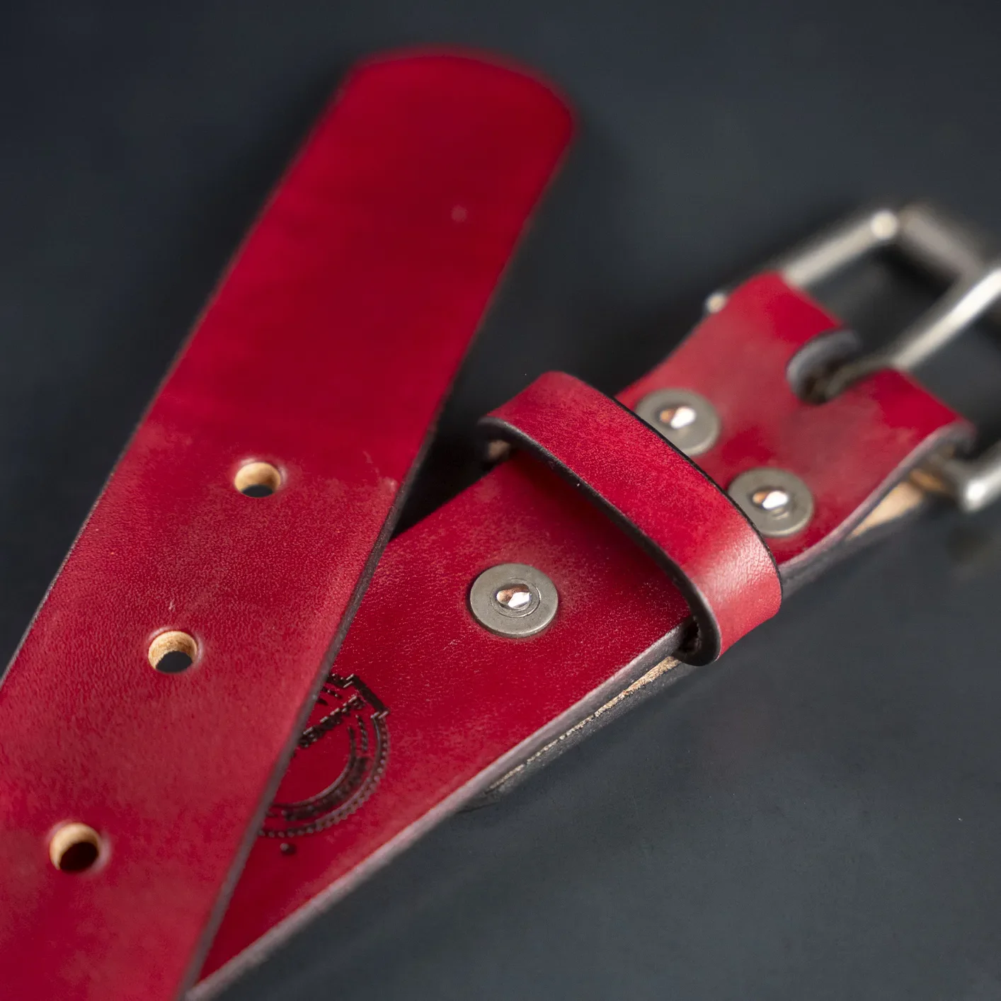 Barnes & Moore x Statement Roller Belt - Benishuho Red / Hand-Dyed / Limited Edition - Image 3
