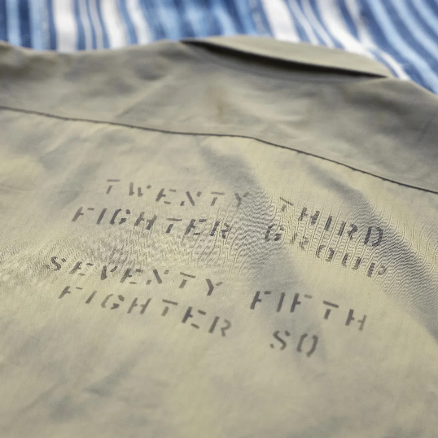 Buzz Rickson’s ‘Flying Tiger - 23rd Fighter Group’ HBT Work Shirt - Olive - Image 4