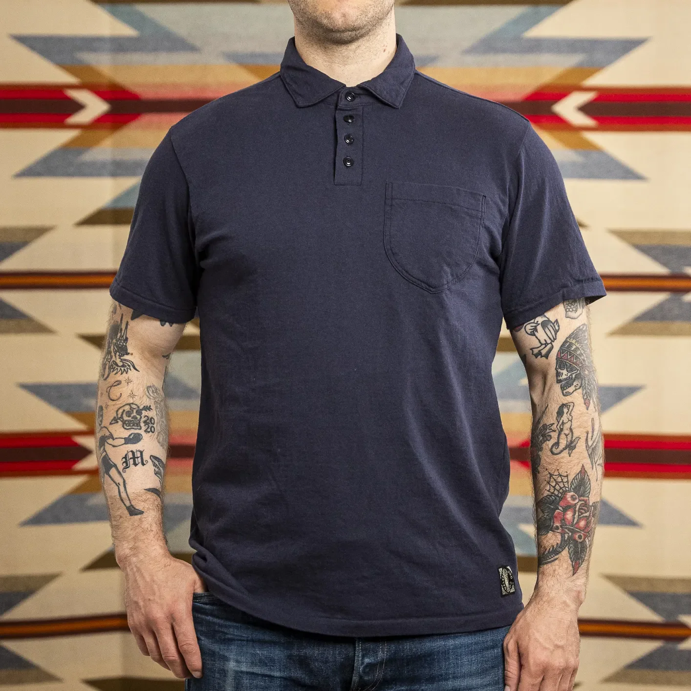 Dalee's & Co. 8.5oz 1930s Loopwheeled Polo - Navy