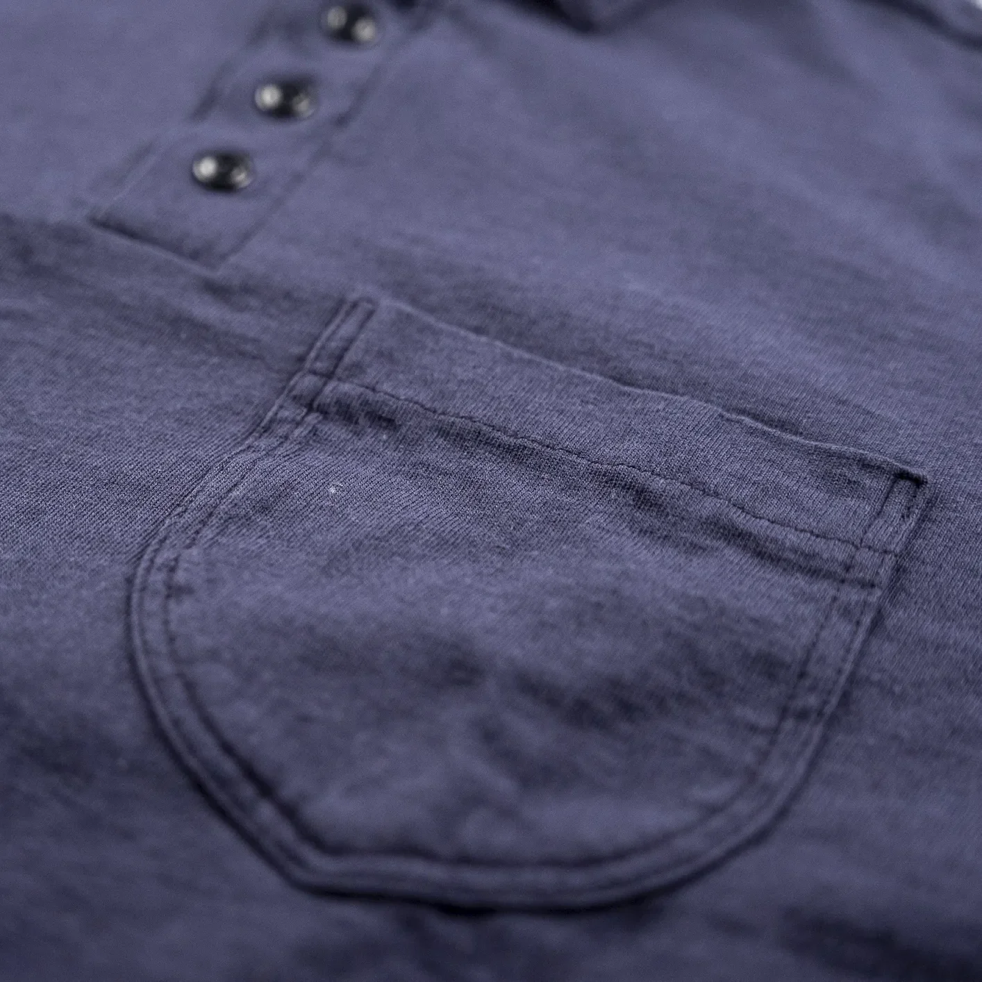 Dalee's & Co. 8.5oz 1930s Loopwheeled Polo - Navy - Image 3