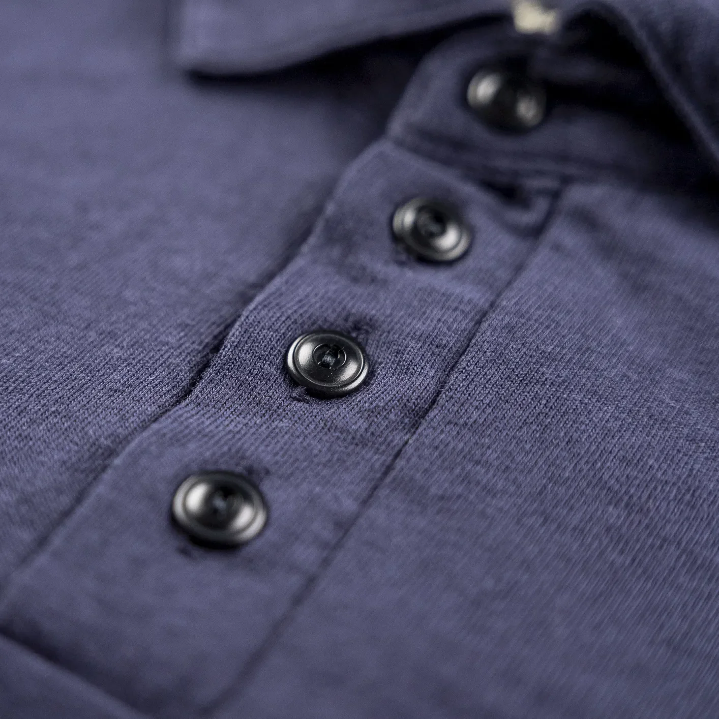 Dalee's & Co. 8.5oz 1930s Loopwheeled Polo - Navy - Image 4