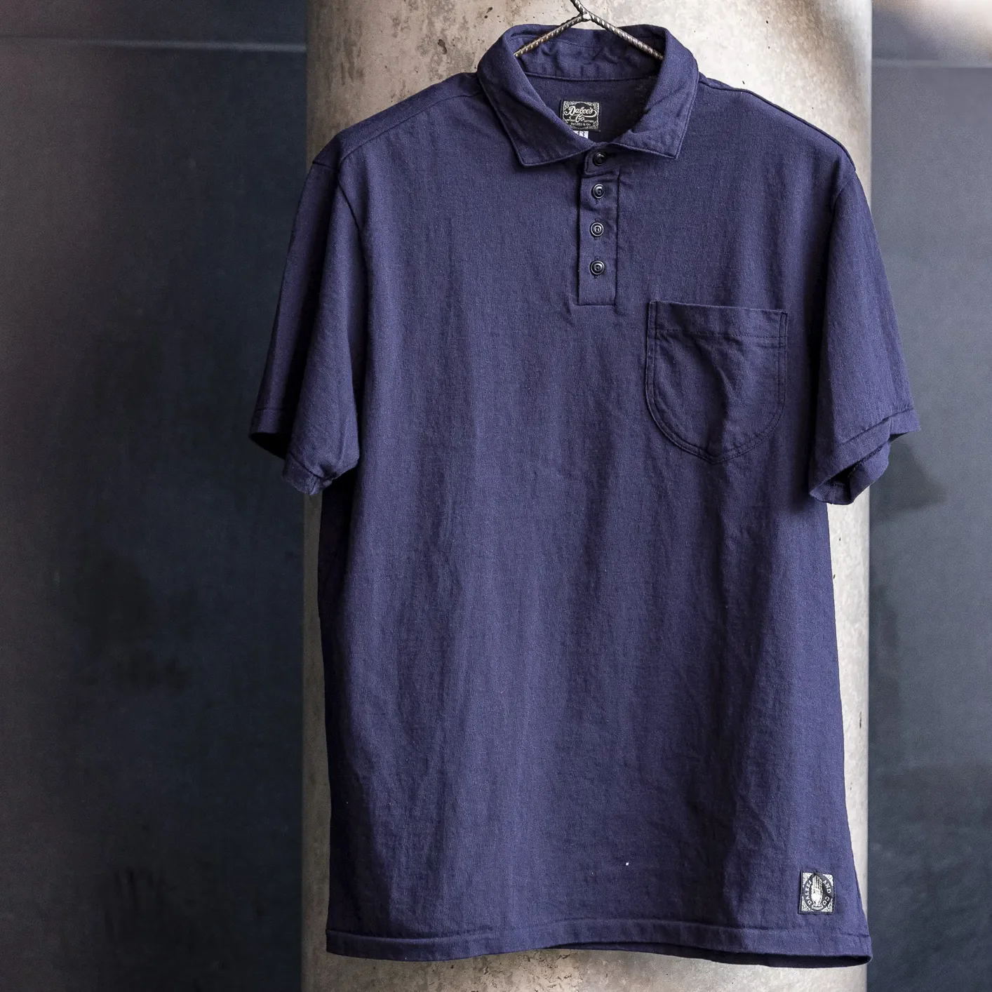 Dalee's & Co. 8.5oz 1930s Loopwheeled Polo - Navy - Image 6