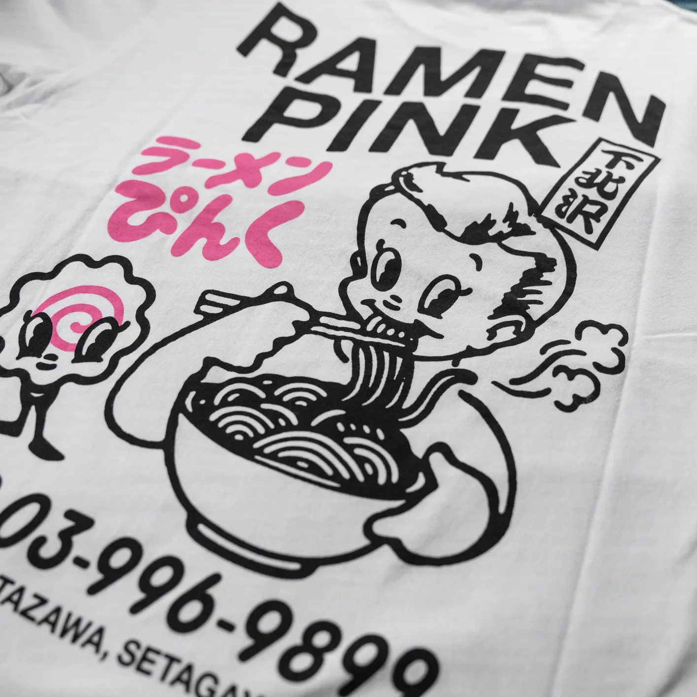Edwin Pink Ramen T-Shirt – White - Image 3