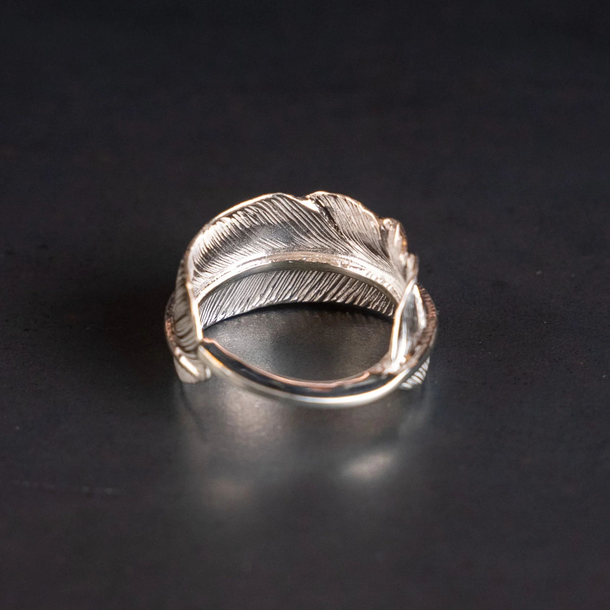 First Arrow’s Feather Ring – 950 Silver / R-015 - Image 4