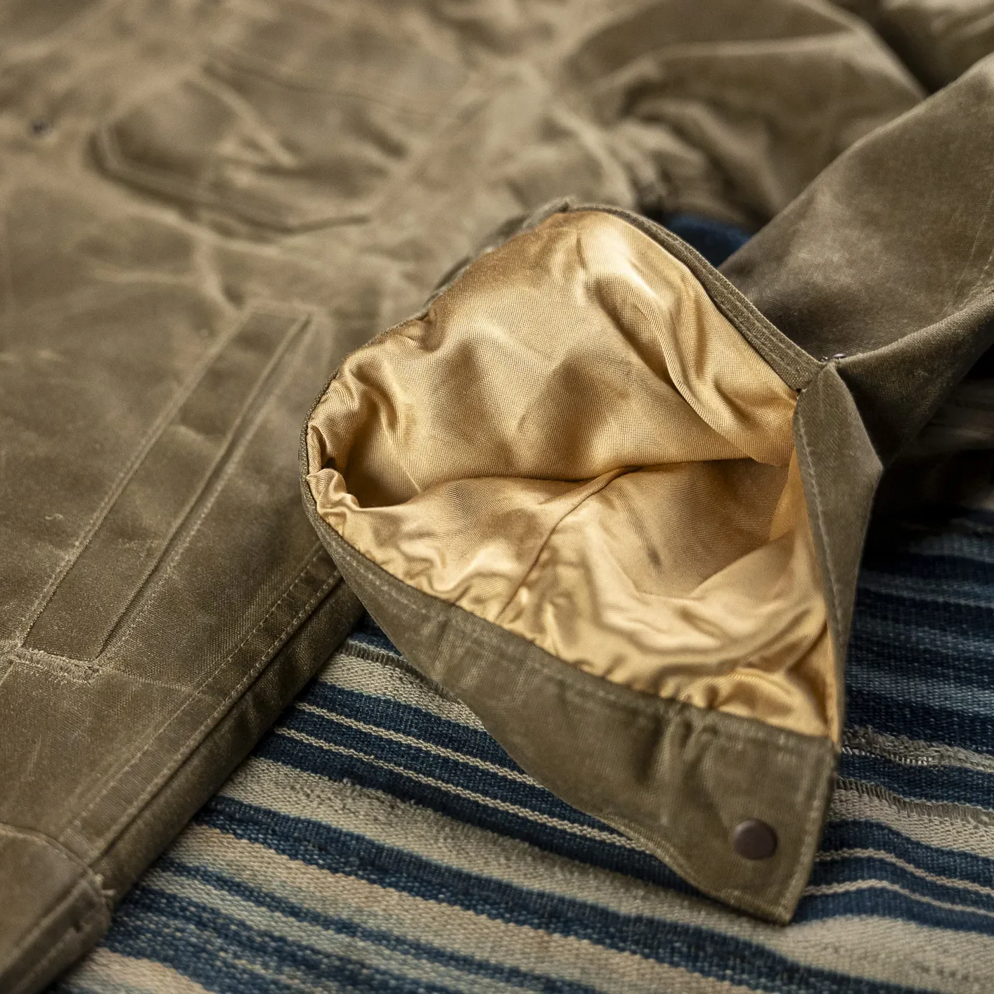 Freenote RJ-1 10oz Waxed Canvas Riders Jacket - Tobacco - Image 5