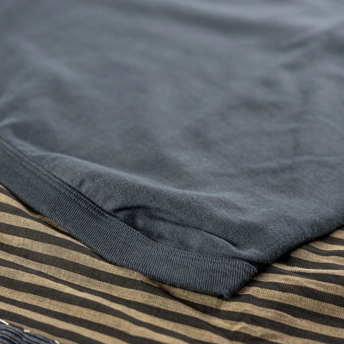 Fullcount 5222LPT-9 8.4oz Flat Seam ‘Hold Fast Stay True’ Longsleeve – Ink Black / Loopwheeled - Image 6