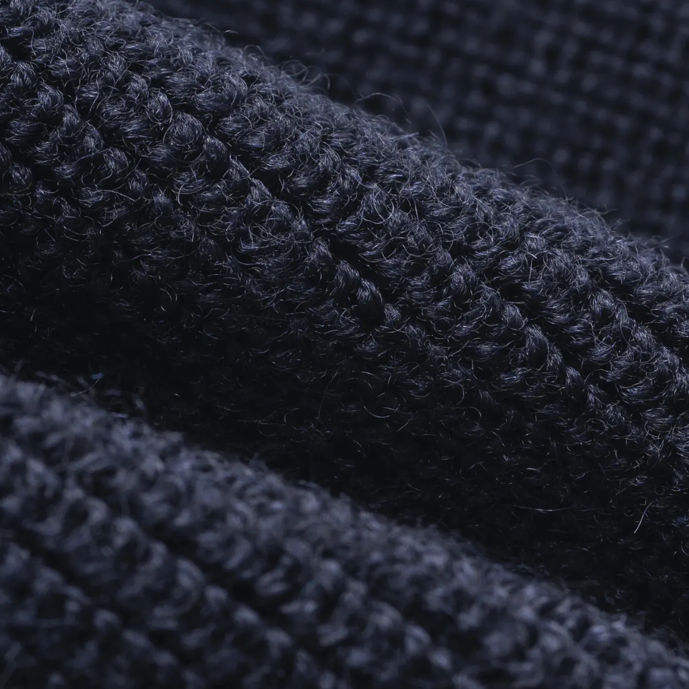 Iron Heart 100% Wool Ribbed Beanie – Navy / IHG-080 - Image 4