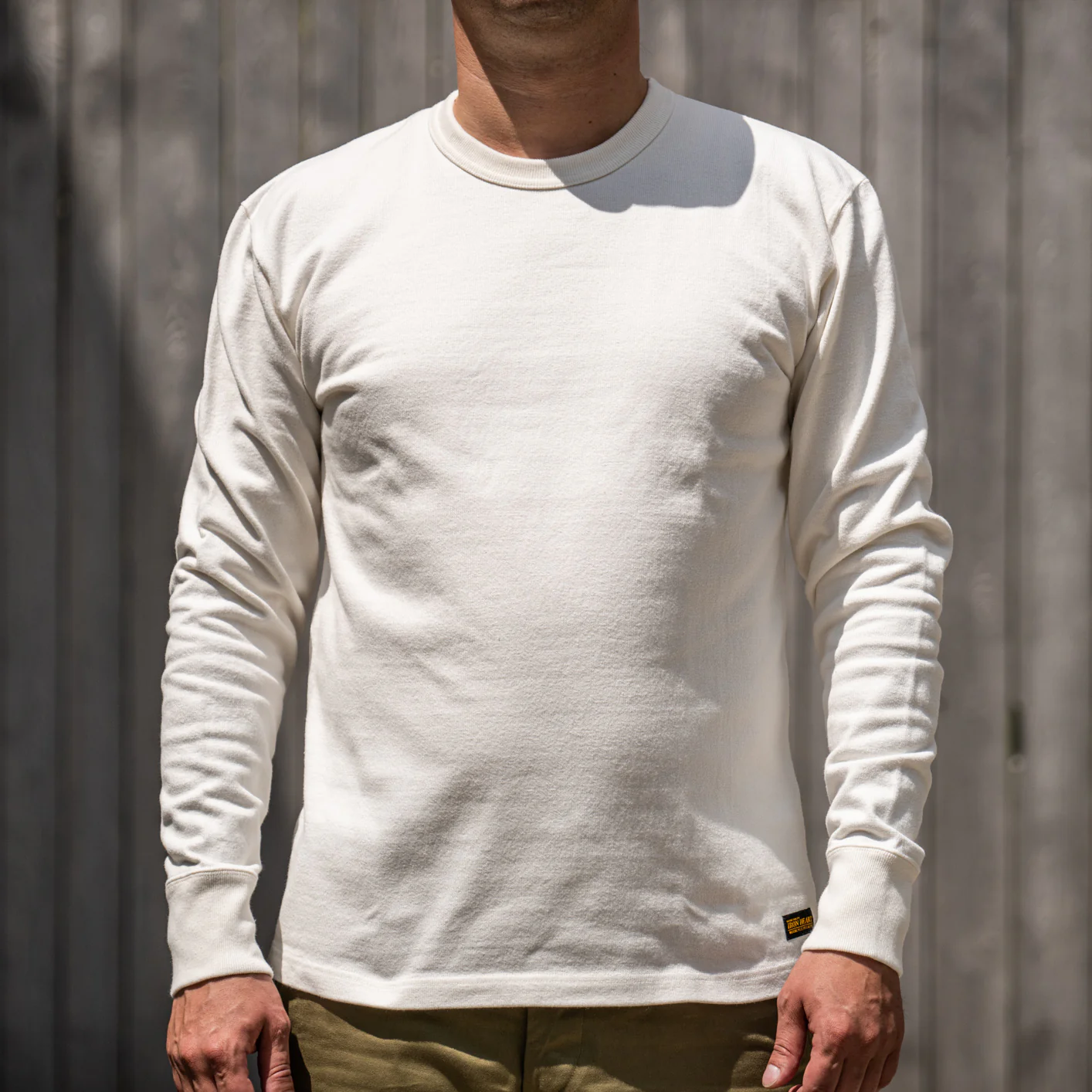 Iron Heart 11oz Heavy Knit Long Sleeve – White