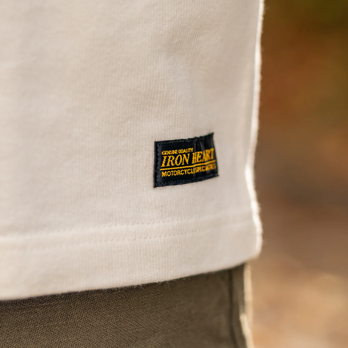 Iron Heart 11oz Heavy Knit Long Sleeve – White - Image 2