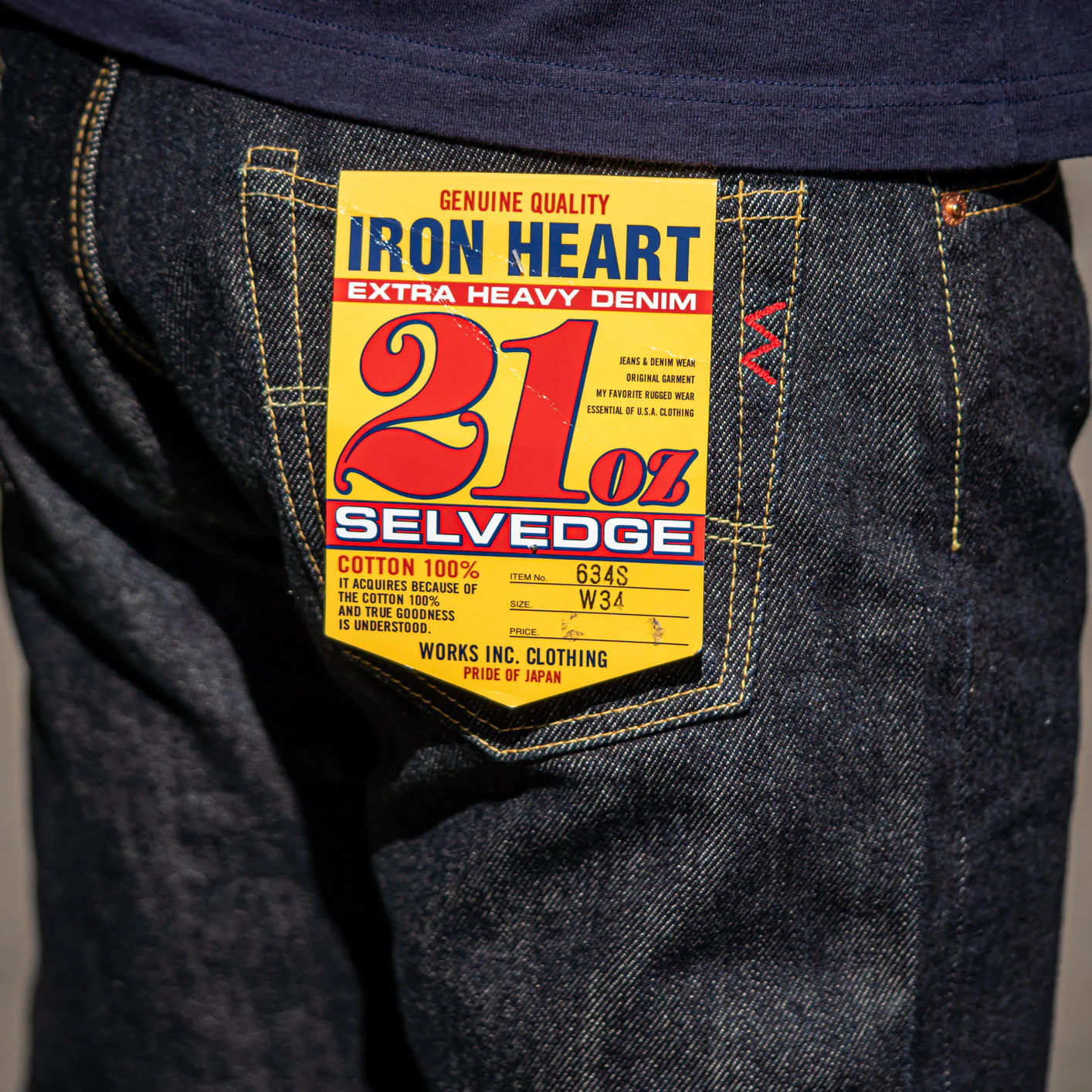 Iron Heart 634s 21oz Selvedge Jeans - Classic Straight - Image 6