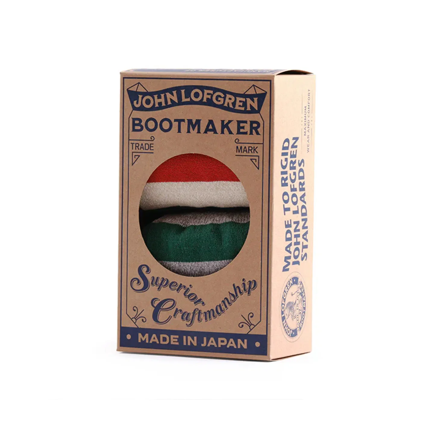 John Lofgren Boot Socks - Frontier Striped / 2-Pack Box - Image 3