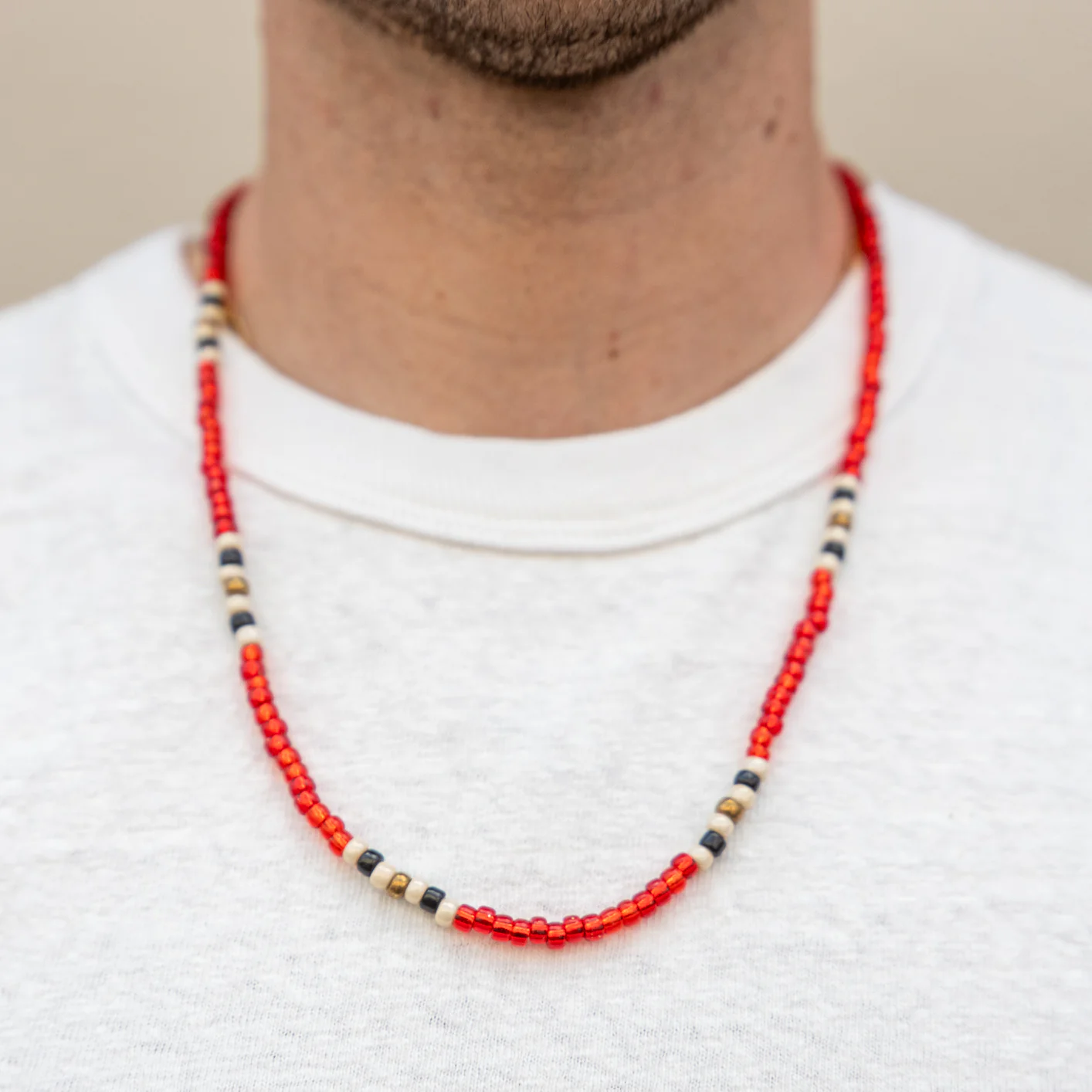 Kobashi Studio Beads Necklace – Red - Image 2