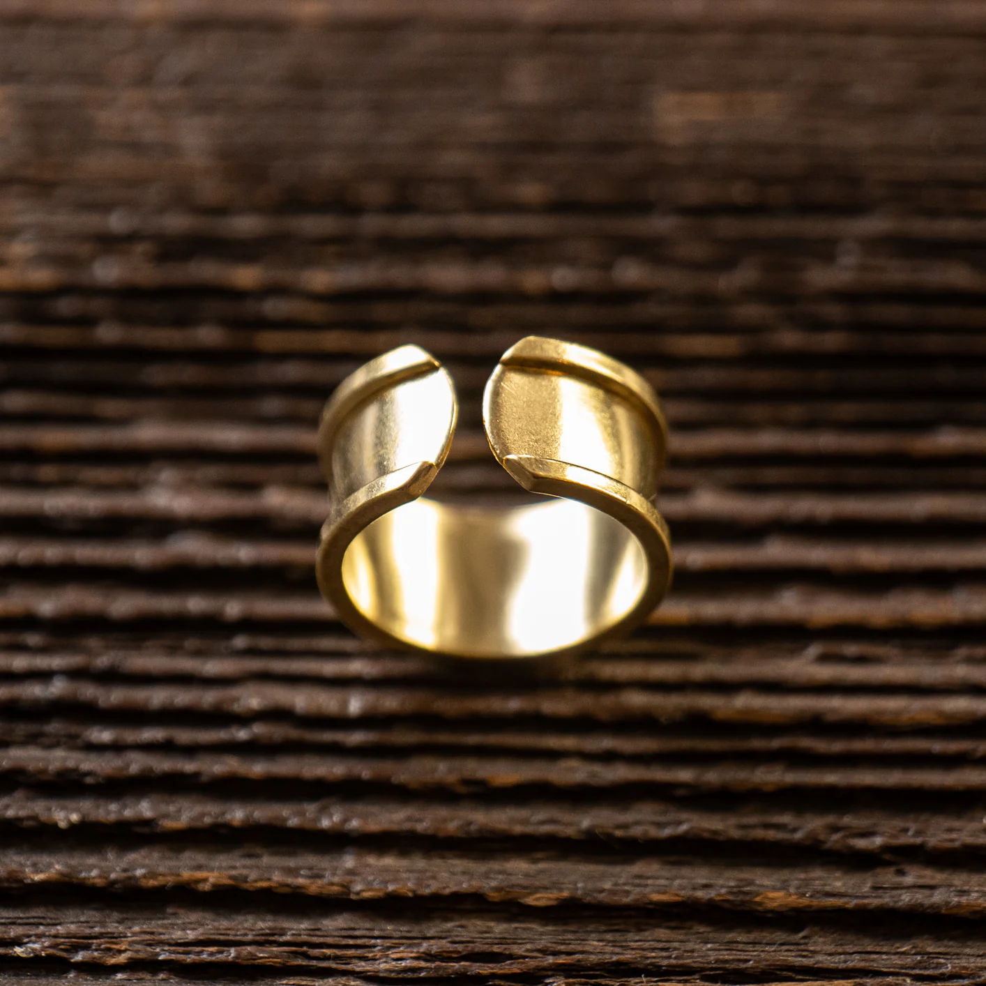 Kobashi Studio Kikumon Bandana Ring - Solid Brass - Image 4