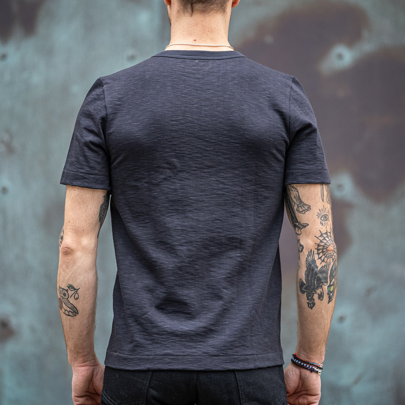 Merz b. Schwanen 2S14 11oz Heavyweight Loopwheeled T-Shirt – Charcoal - Image 3