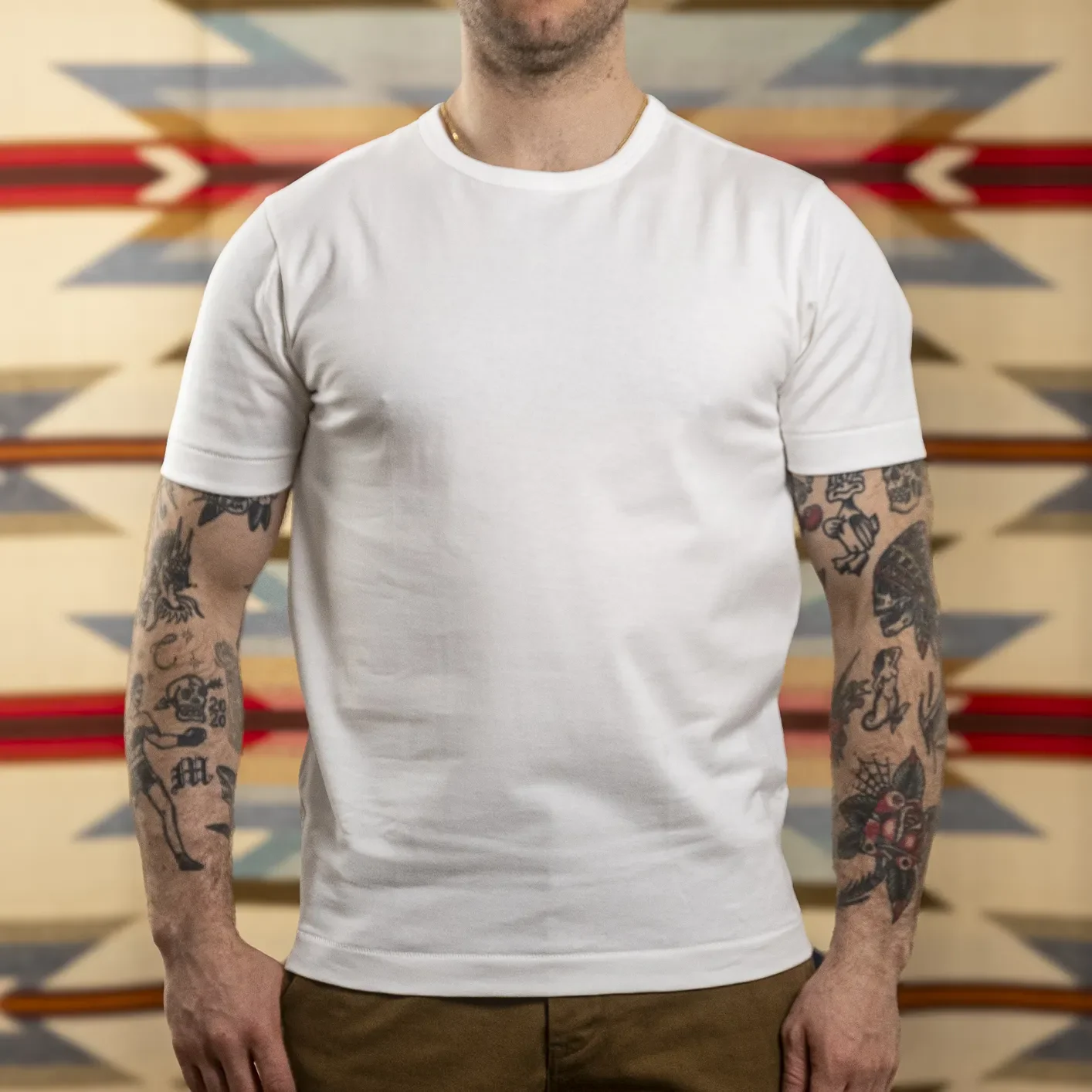 Merz b. Schwanen 2M15 6.8oz Mid-Century T-Shirt - White