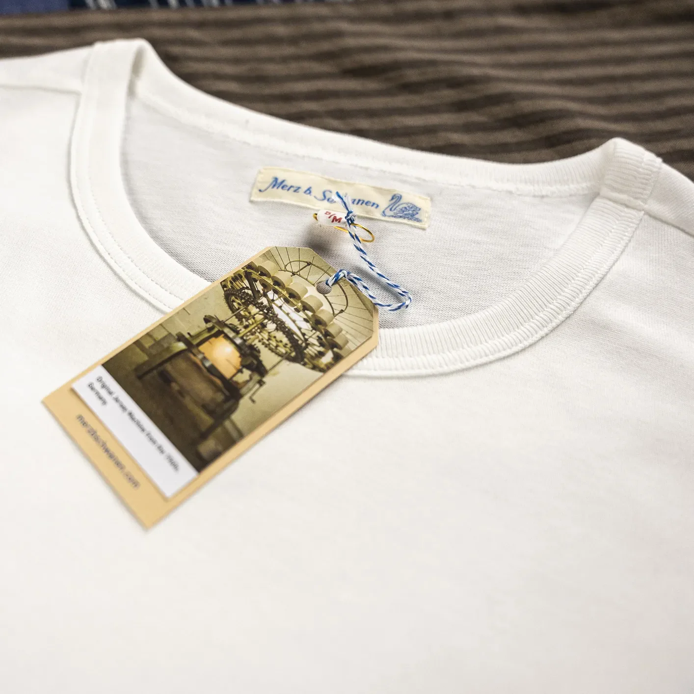 Merz b. Schwanen 2M15 6.8oz Mid-Century T-Shirt - White - Image 2