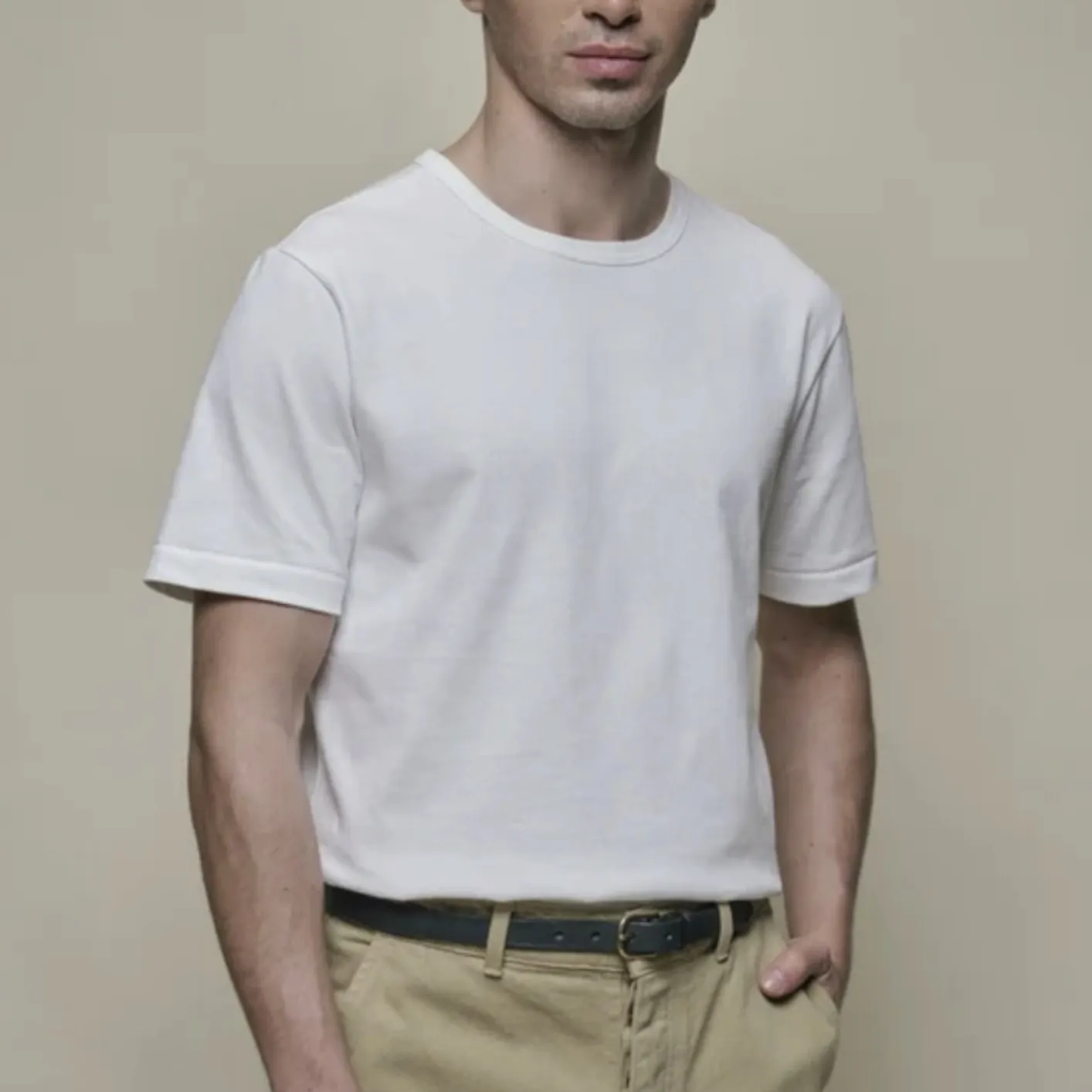 Merz b. Schwanen 2M15 6.8oz Mid-Century T-Shirt - White - Image 6