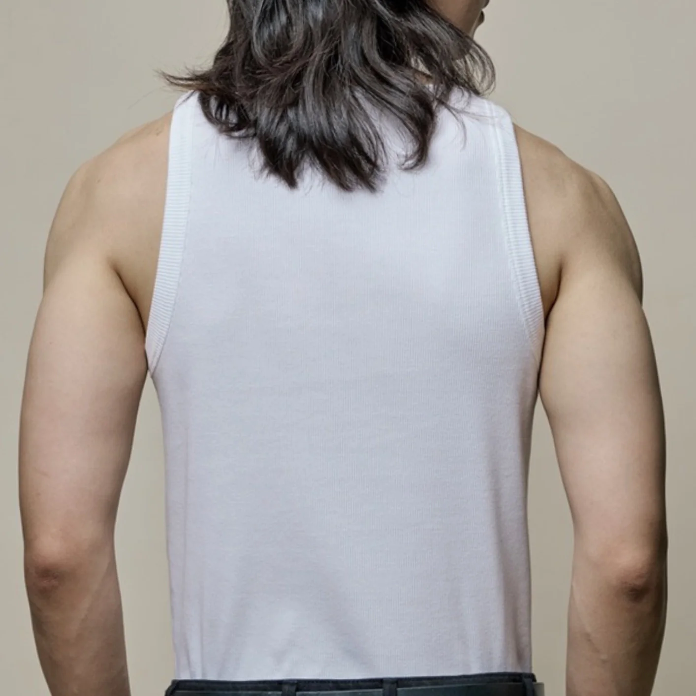 Merz b. Schwanen 7.2oz Ribbed Tank Top – White - Image 7