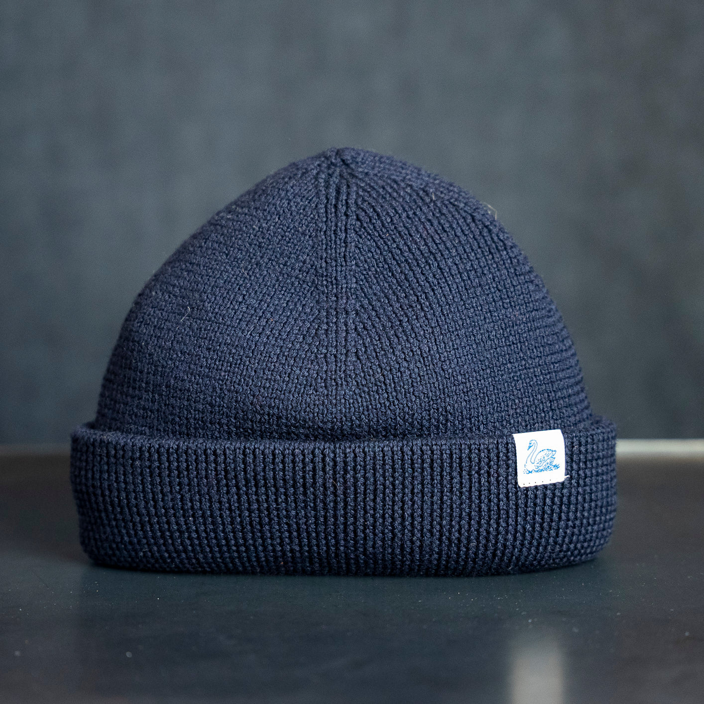 Merz b. Schwanen Merino Wool Beanie – Dark Navy