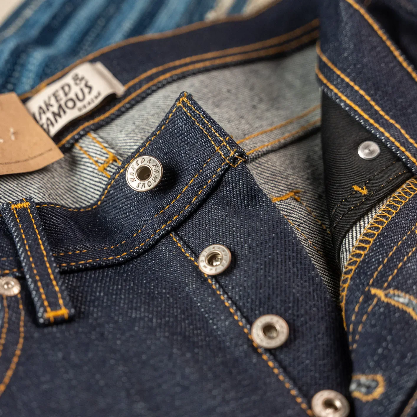 Naked & Famous 20oz ‘Dirty Elephant’ Selvedge Jeans – Weird Guy / Regular Tapered - Image 4
