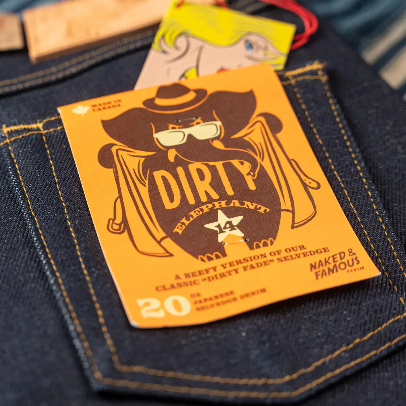 Naked & Famous 20oz ‘Dirty Elephant’ Selvedge Jeans – Weird Guy / Regular Tapered - Image 6