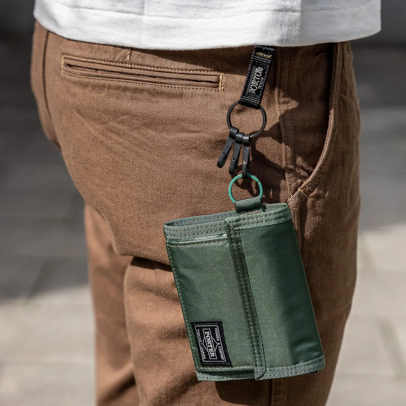 Porter Yoshida Capsule Wallet – Khaki - Image 5