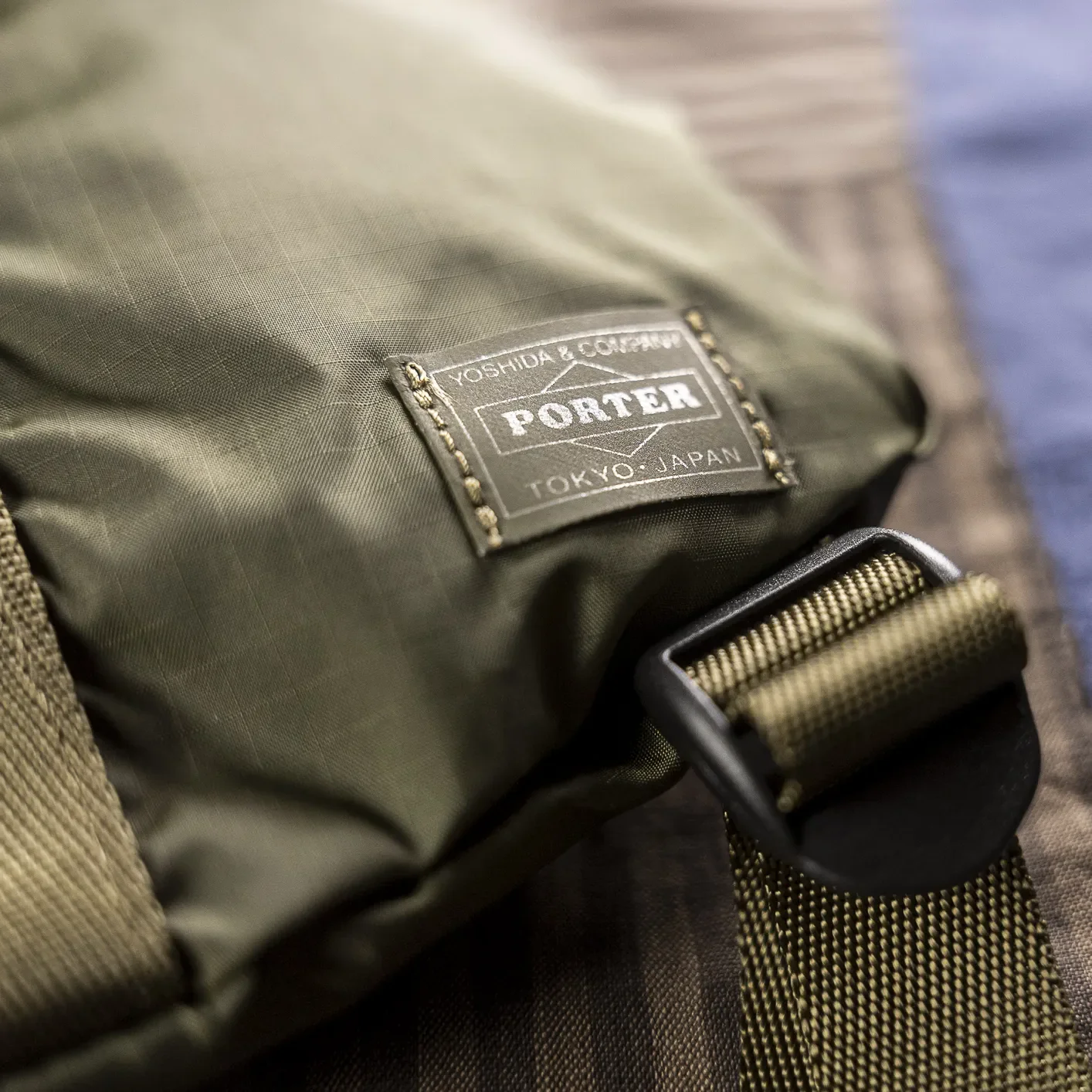 Porter Yoshida FLEX 2Way Tote Bag - Olive Drab - Image 6