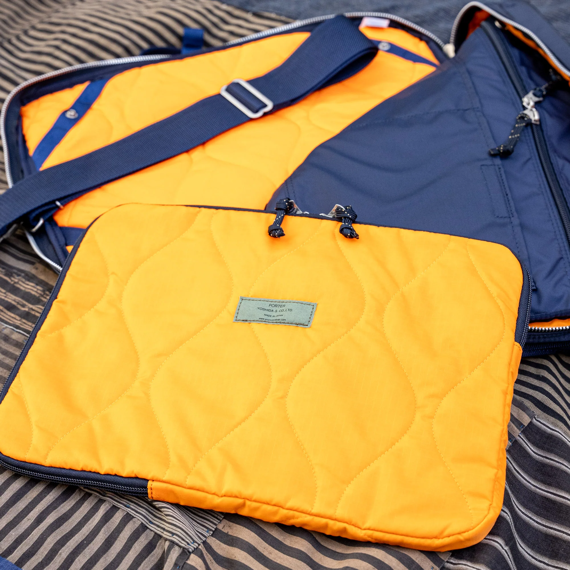 Porter Yoshida FORCE 3-Way Briefcase / Backpack – Navy - Image 9