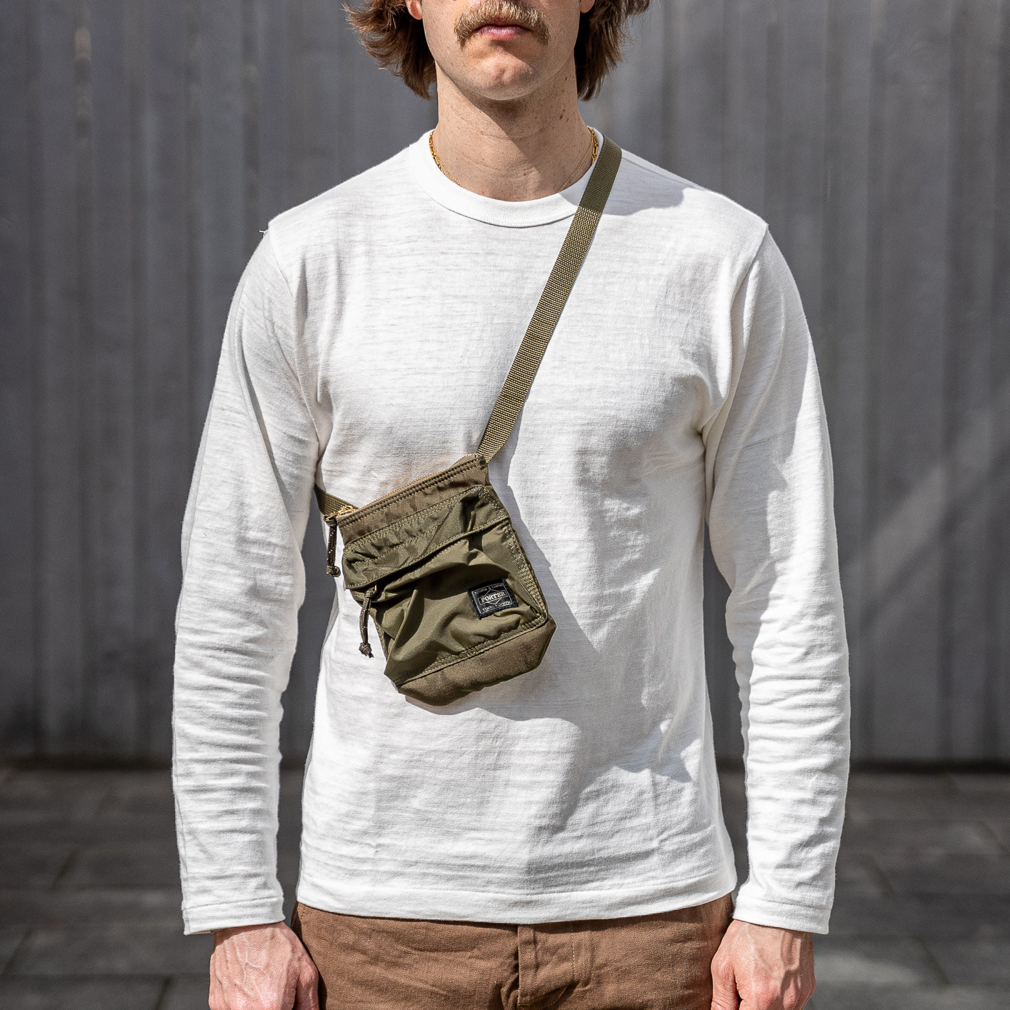 Porter Yoshida FORCE Shoulder Pouch - Olive Drab