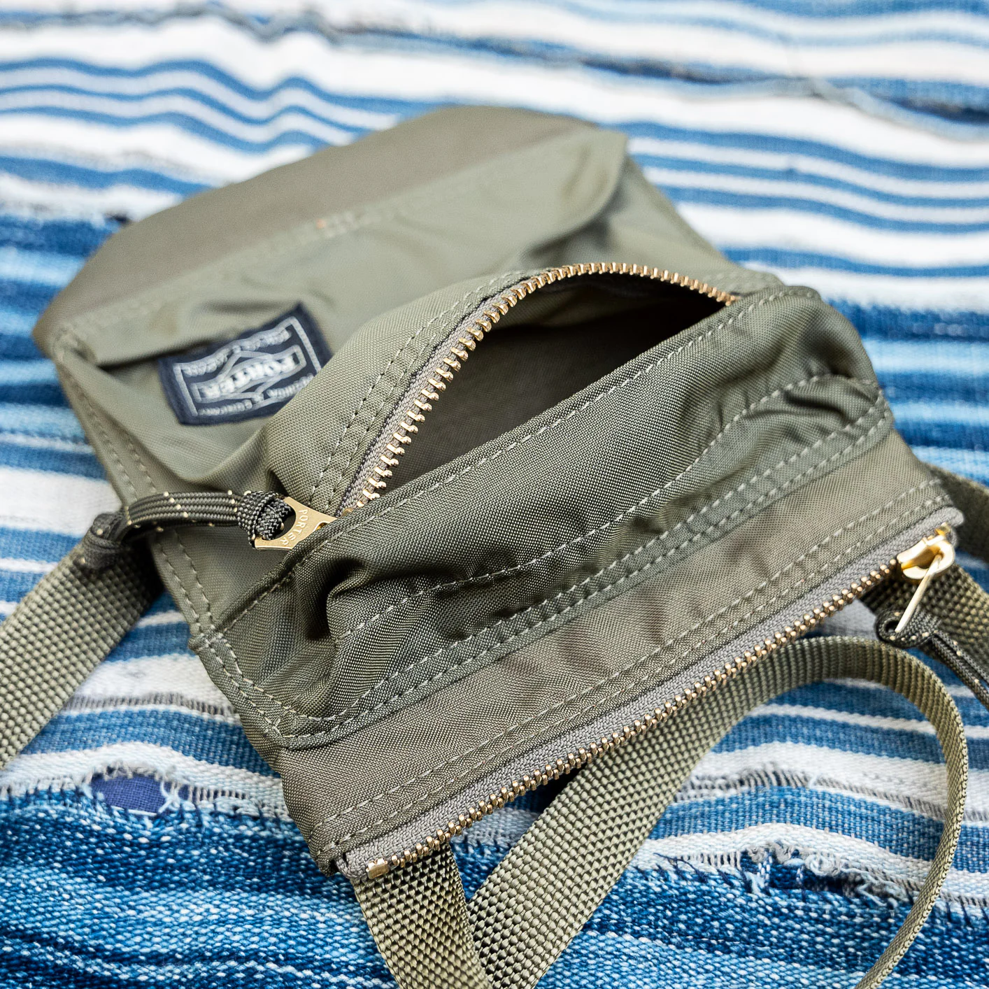Porter Yoshida FORCE Shoulder Pouch - Olive Drab - Image 4