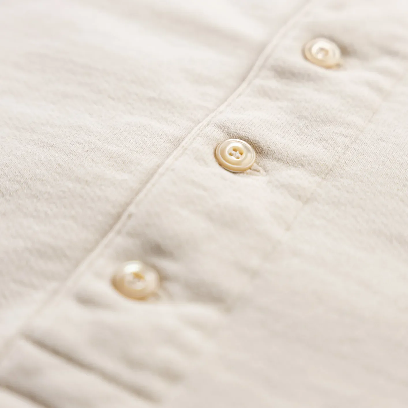 Prequel 10oz Archive Summer Sweat Henley - Natural - Image 3
