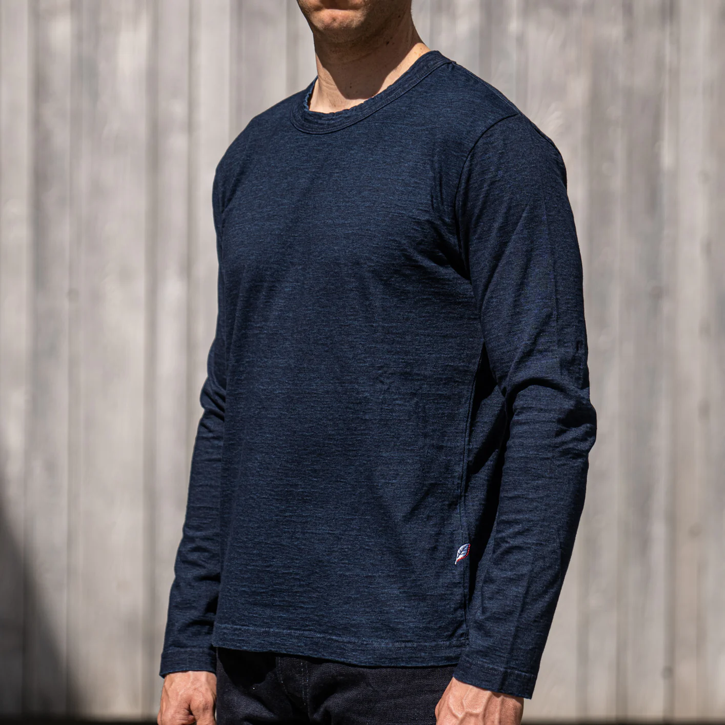Pure Blue Japan 'Deep Indigo' Yarn Dyed Longsleeve - Image 3