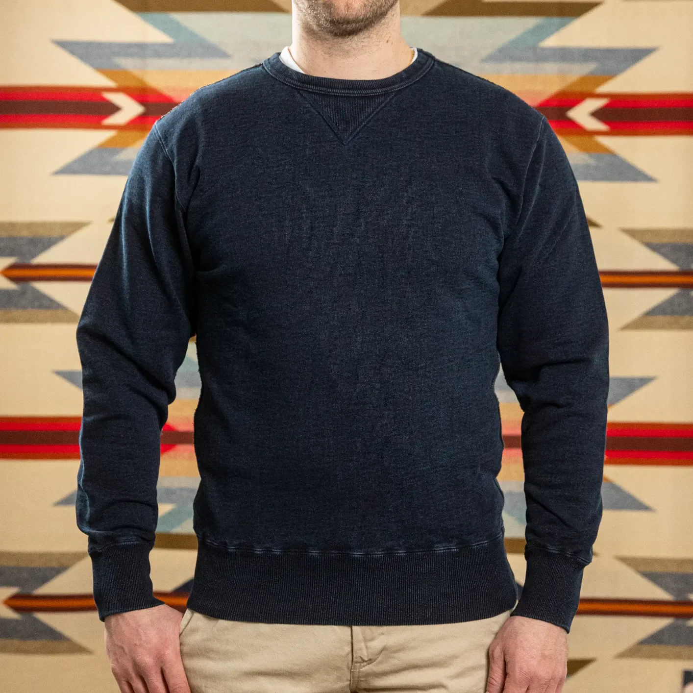 Samurai Jeans 14.5oz ‘Kakishibu’ Loopwheeled Sweatshirt – Indigo