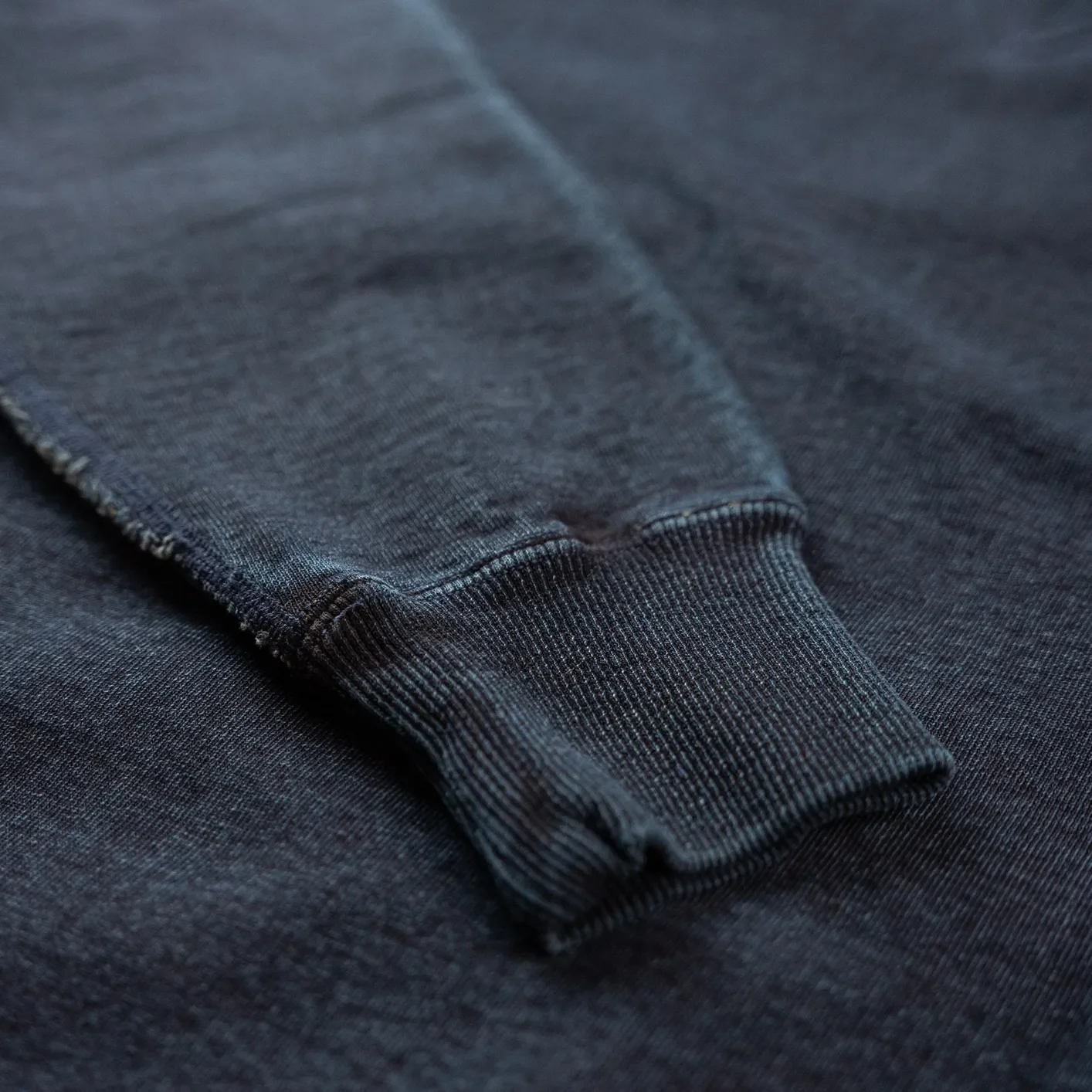 Samurai Jeans 14.5oz ‘Kakishibu’ Loopwheeled Sweatshirt – Indigo - Image 3