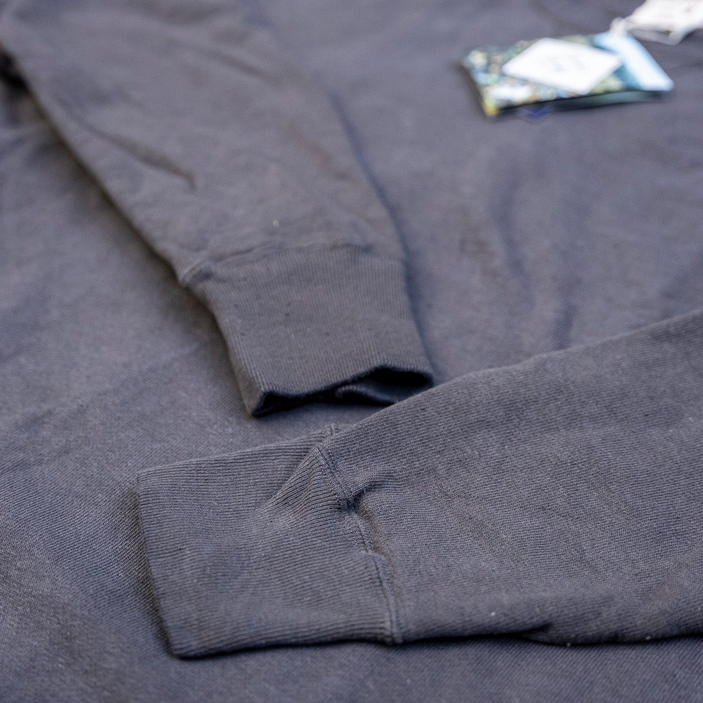 Samurai Jeans ‘Japanese Cotton’ Slub Yarn Sweatshirt – Kuromame (Black Beans Dye) - Image 3