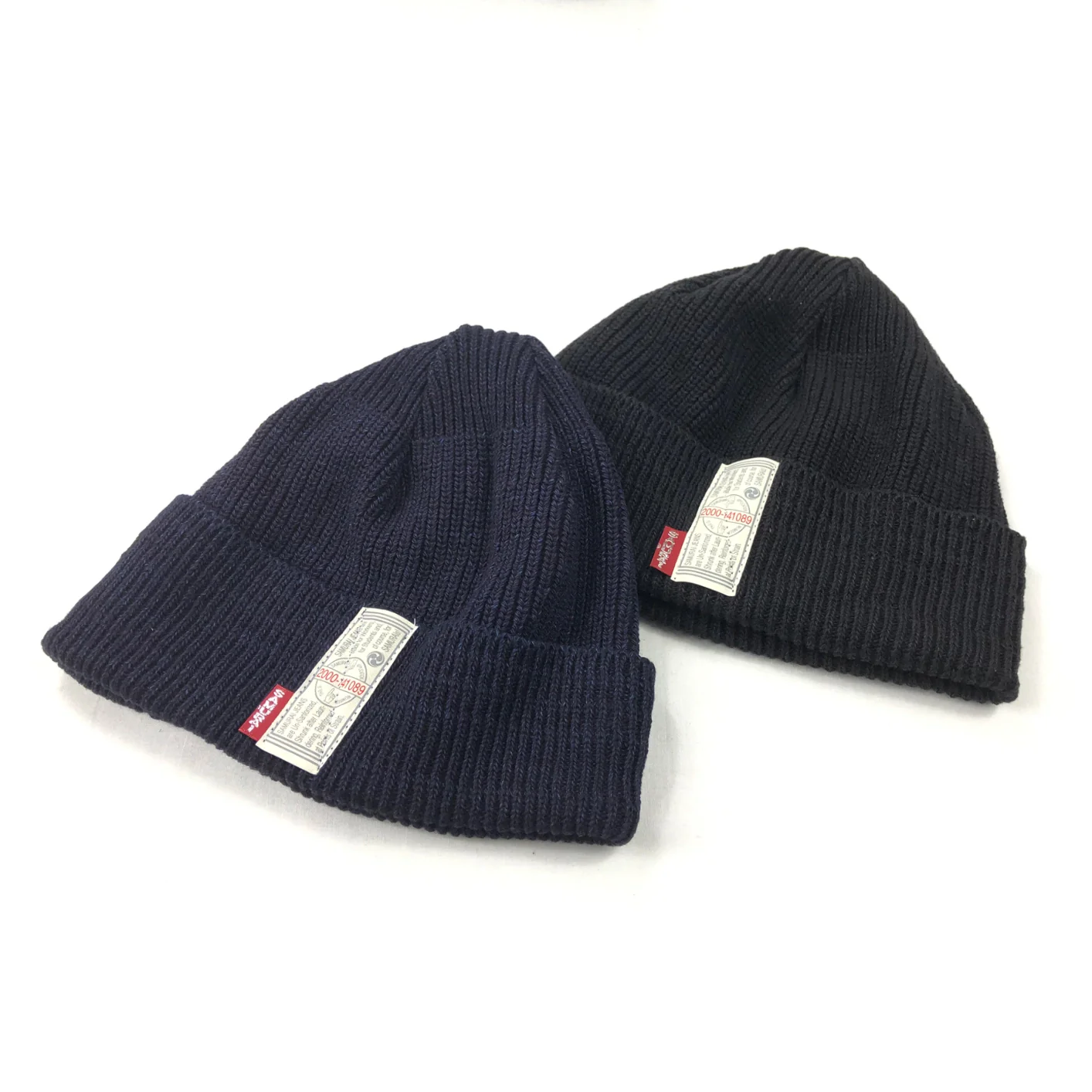 Samurai Jeans Knit Watch Cap – Black Indigo Dyed - Image 6