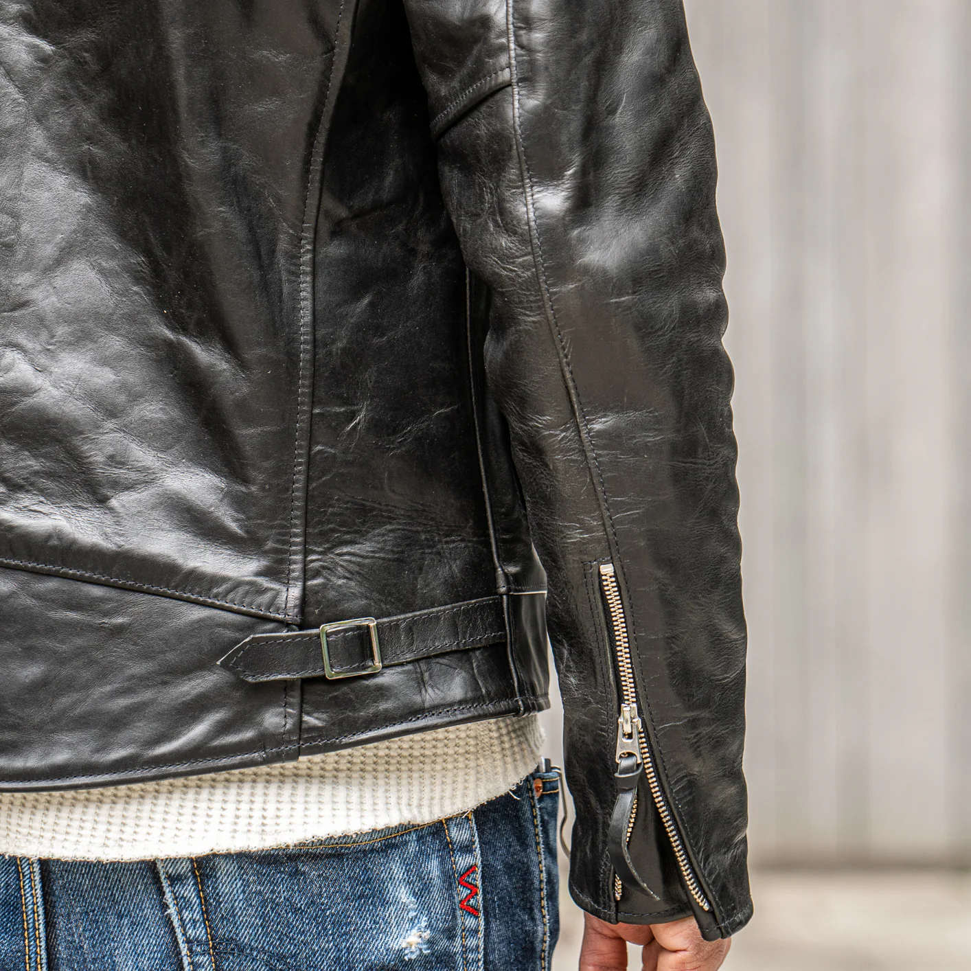 Simmons Bilt “Liberator” Leather Jacket – Black Clayton Monza Horsehide - Image 8