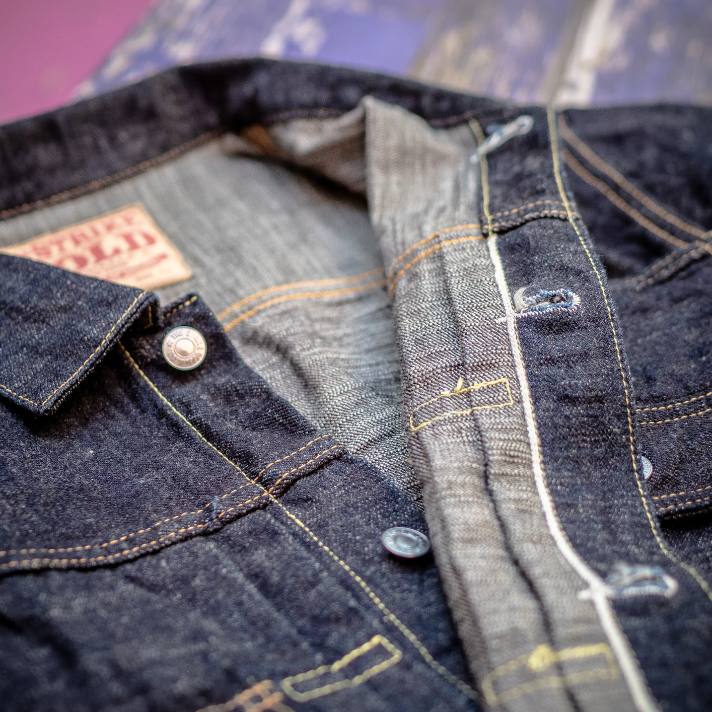 Strike Gold SGJ50S 15oz Slubby Type II Denim Jacket - Image 8
