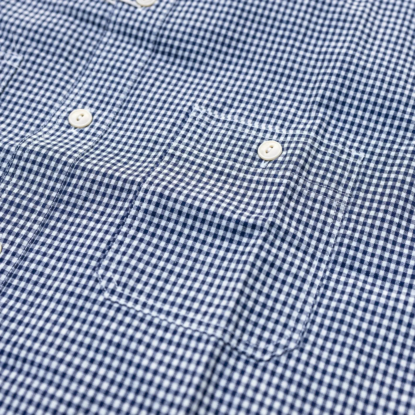 Sugar Cane Indigo Gingham Chambray Work Shirt - Image 3