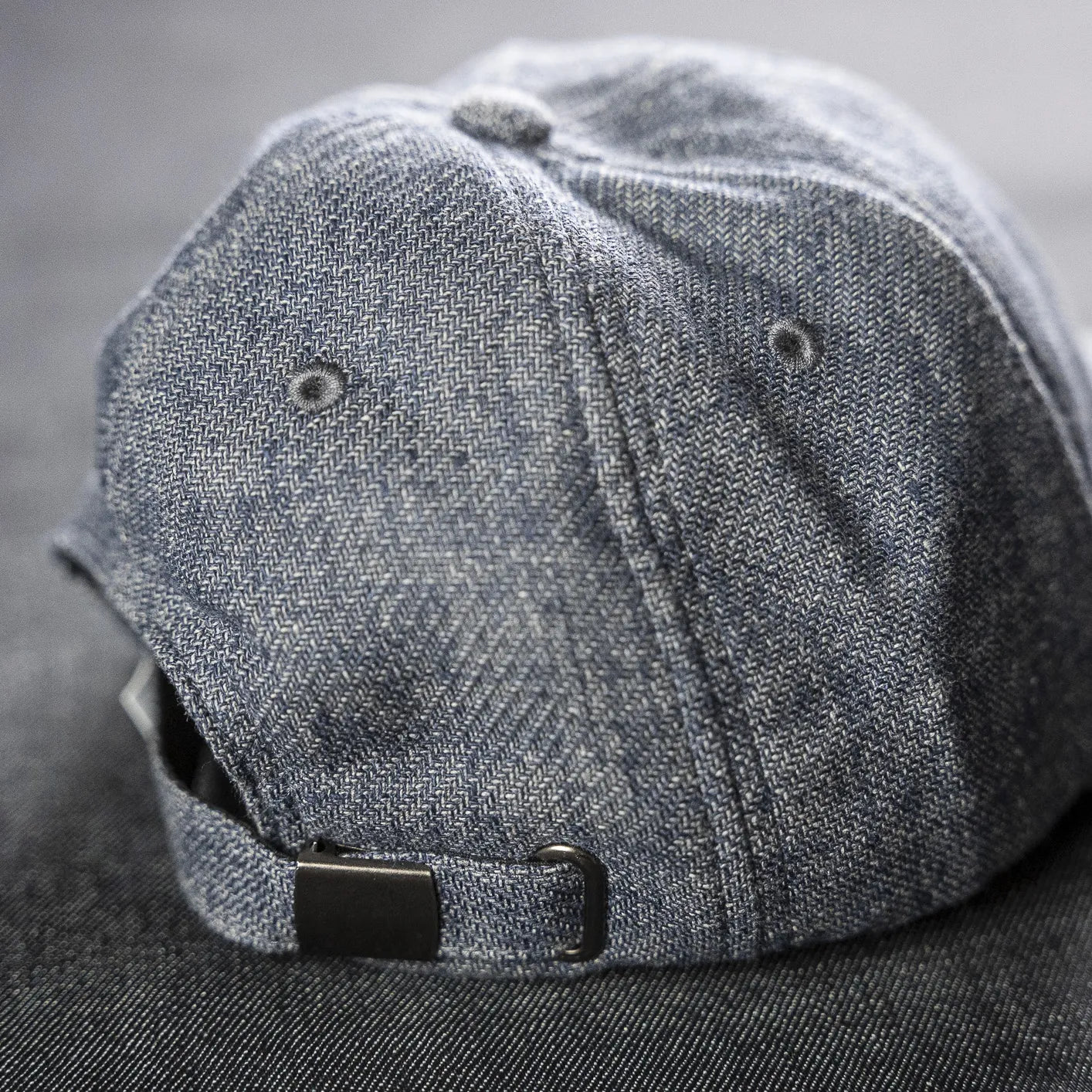 Sunspel Cotton Linen Twill Cap - Denim Blue - Image 2