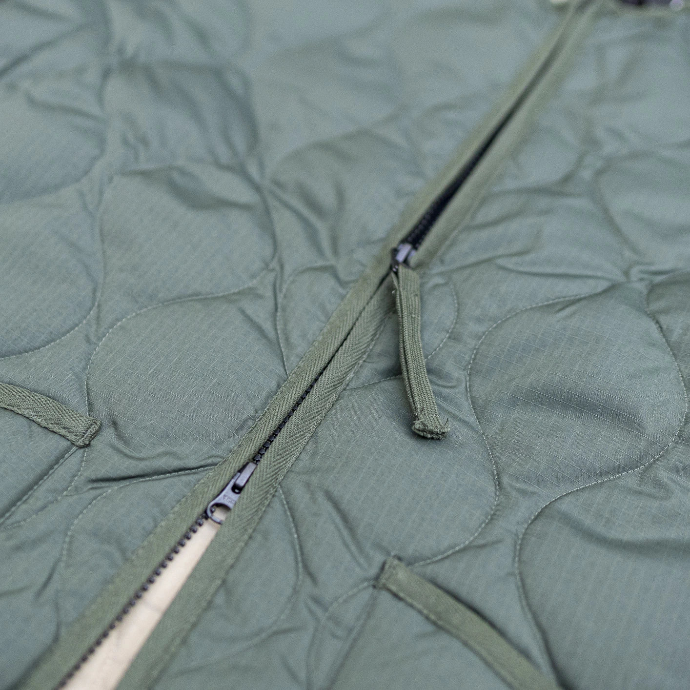 Taion Military W-Zip Down Liner Jacket – Olive - Image 4