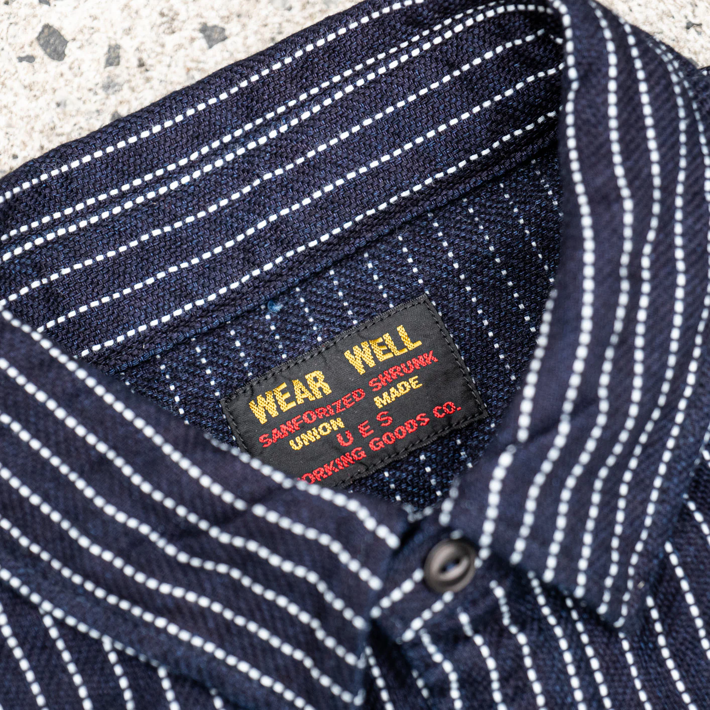 UES 14.5oz Heavy Selvedge Flannel – Indigo Stripe - Image 8
